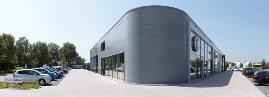 Nieuwbouw auto showroom en werkplaats Citroën , Fiat en DS  Doetinchem